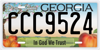 GA license plate CCC9524