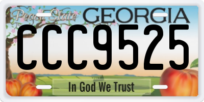 GA license plate CCC9525