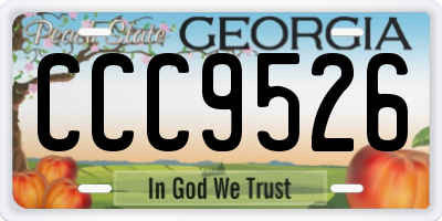 GA license plate CCC9526