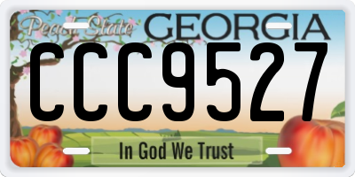GA license plate CCC9527