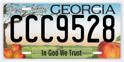 GA license plate CCC9528