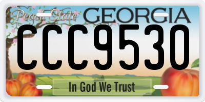 GA license plate CCC9530