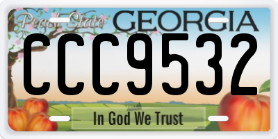 GA license plate CCC9532
