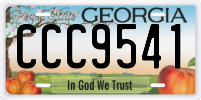 GA license plate CCC9541