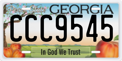 GA license plate CCC9545