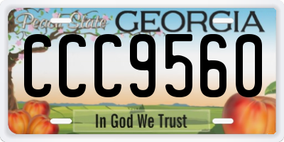 GA license plate CCC9560