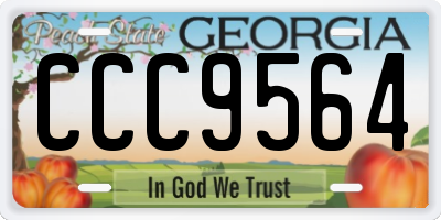 GA license plate CCC9564