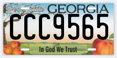 GA license plate CCC9565