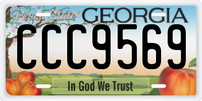 GA license plate CCC9569