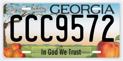 GA license plate CCC9572