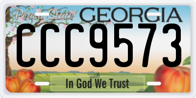 GA license plate CCC9573