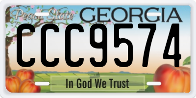 GA license plate CCC9574