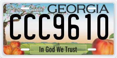 GA license plate CCC9610
