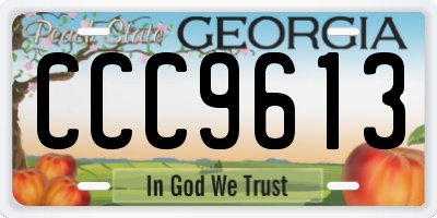 GA license plate CCC9613