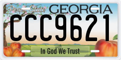 GA license plate CCC9621