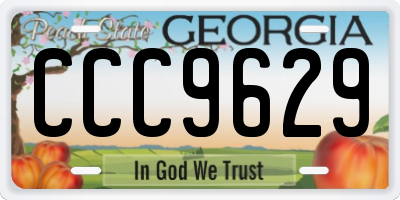 GA license plate CCC9629