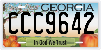 GA license plate CCC9642