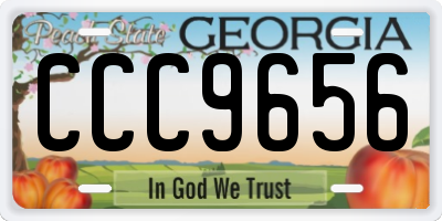 GA license plate CCC9656
