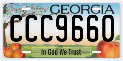 GA license plate CCC9660