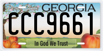 GA license plate CCC9661