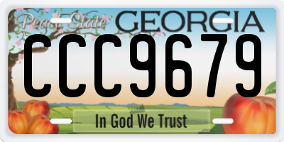 GA license plate CCC9679