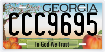 GA license plate CCC9695