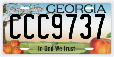 GA license plate CCC9737