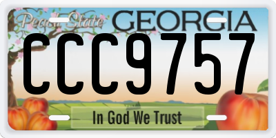 GA license plate CCC9757