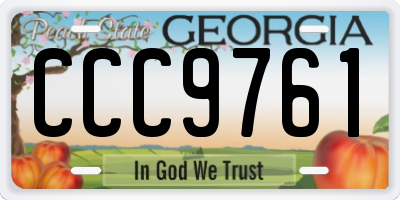 GA license plate CCC9761