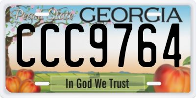 GA license plate CCC9764