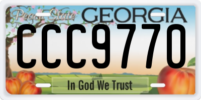 GA license plate CCC9770