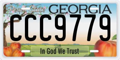 GA license plate CCC9779
