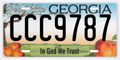 GA license plate CCC9787