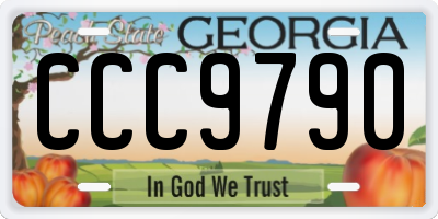 GA license plate CCC9790