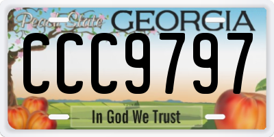 GA license plate CCC9797