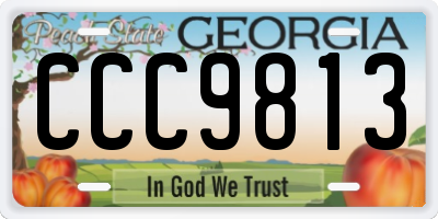 GA license plate CCC9813