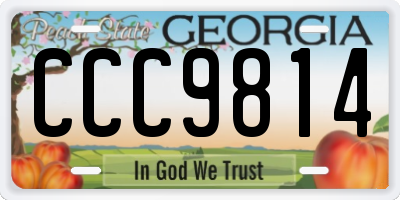 GA license plate CCC9814