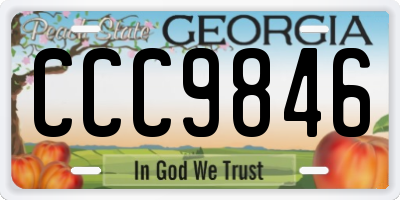 GA license plate CCC9846