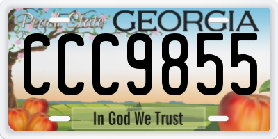 GA license plate CCC9855