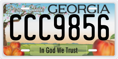 GA license plate CCC9856