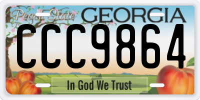 GA license plate CCC9864