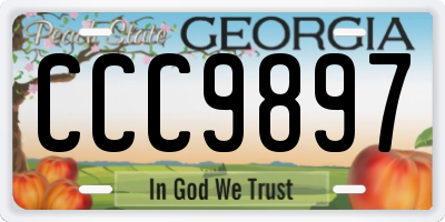 GA license plate CCC9897