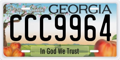 GA license plate CCC9964