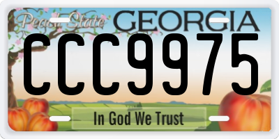 GA license plate CCC9975
