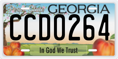 GA license plate CCD0264
