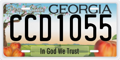 GA license plate CCD1055