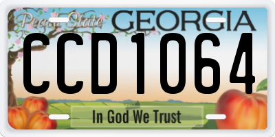 GA license plate CCD1064