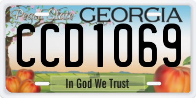 GA license plate CCD1069