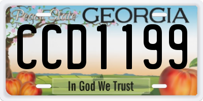 GA license plate CCD1199
