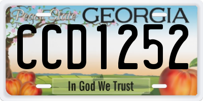 GA license plate CCD1252